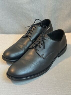 NOVACAS Men's 10.5 EU 42 Black VEGAN Leather - Derby Shoes Dress Oxfords